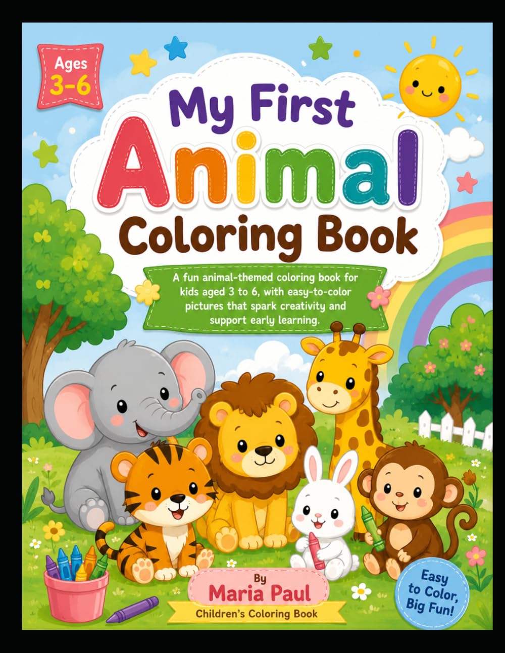 Learning through coloring: Fun Animal Coloring Pages with a Special Creative Activity Page
