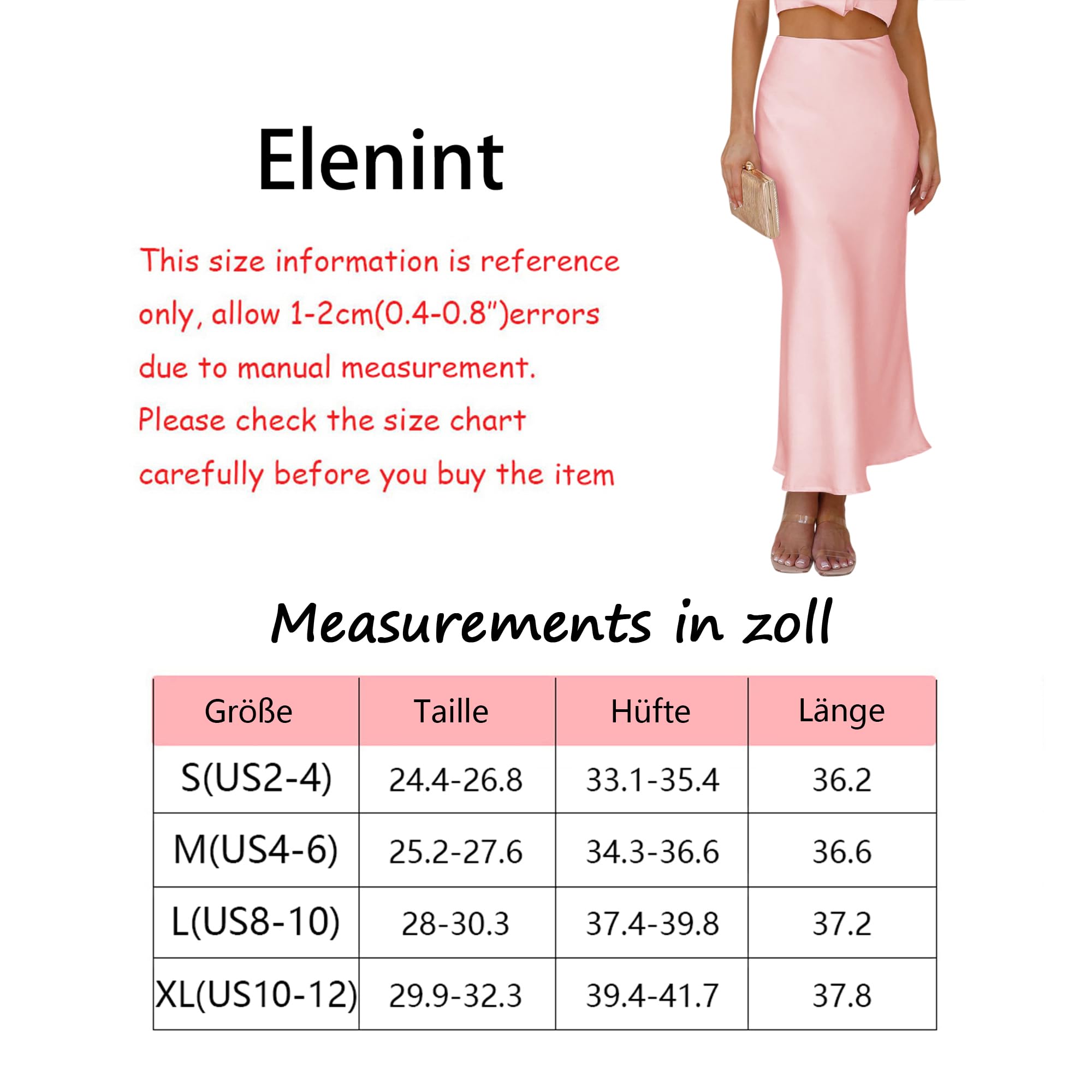 Jupe moulante élégante pour femme - En soie lisse - Satin de soie - Taille haute - Jupe mi-longue - Élastique - Pour fête, cocktail