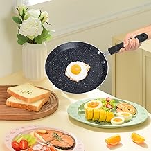 Non Stick Frying Pans Skillet,Fry Pan Egg Pan Omelet Pans with Stone-Derived Coating,Healthy Stone Cookware Chef's Pan for Breakfast Pancake Egg Pizza,PFOA Free Induction Cooker Cooking Tool (8 inch)