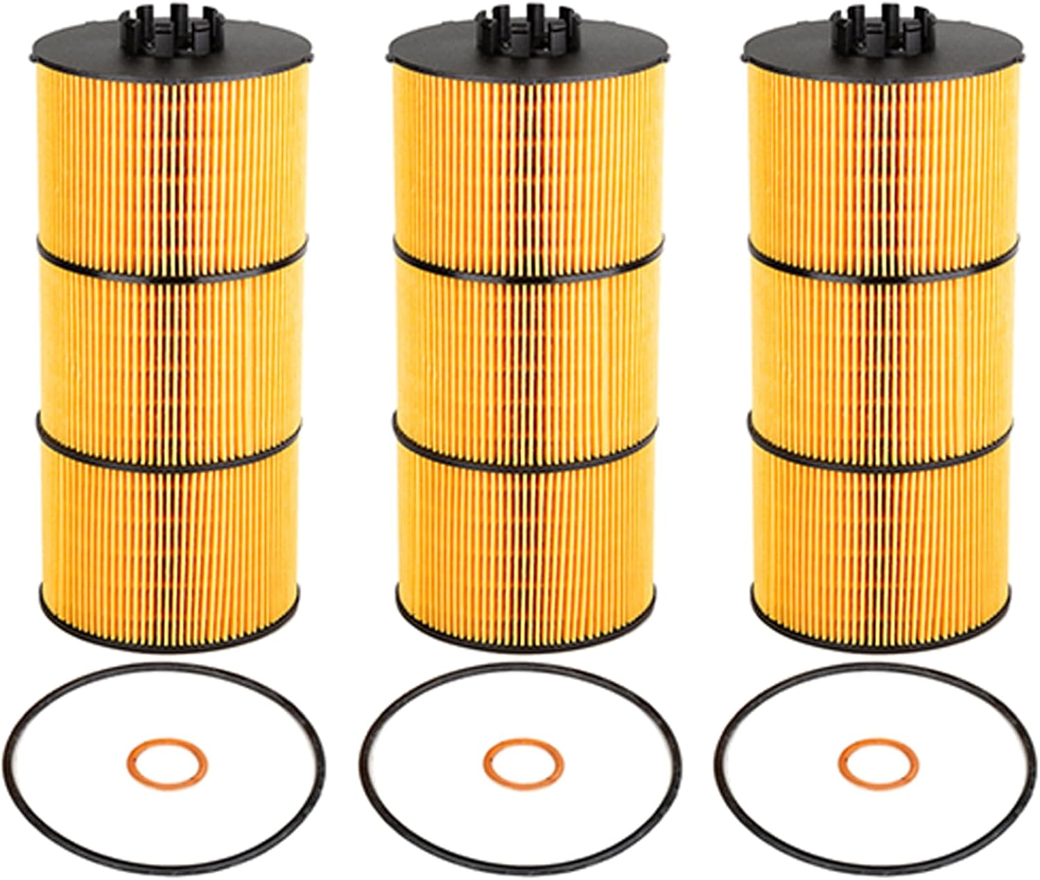 P551005 Oil/Lube Filter Compatible with 2012-2020 Freightliner Trucks & Buses 114SD 122SD 2012-2020 Western Star Trucks 4700SB 2009-2017 4900FA Replaces A4721800109 LF17511 P7505(set of 3)