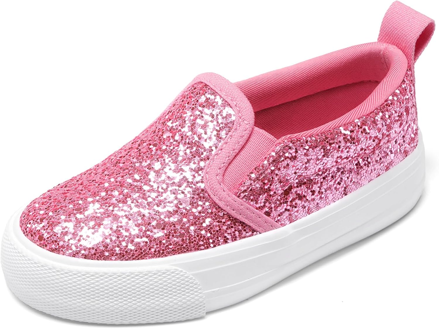 DREAM PAIRS Kids Sneakers Glitter Slip-On