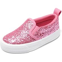 DREAM PAIRS Kids Sneakers Glitter Slip-On