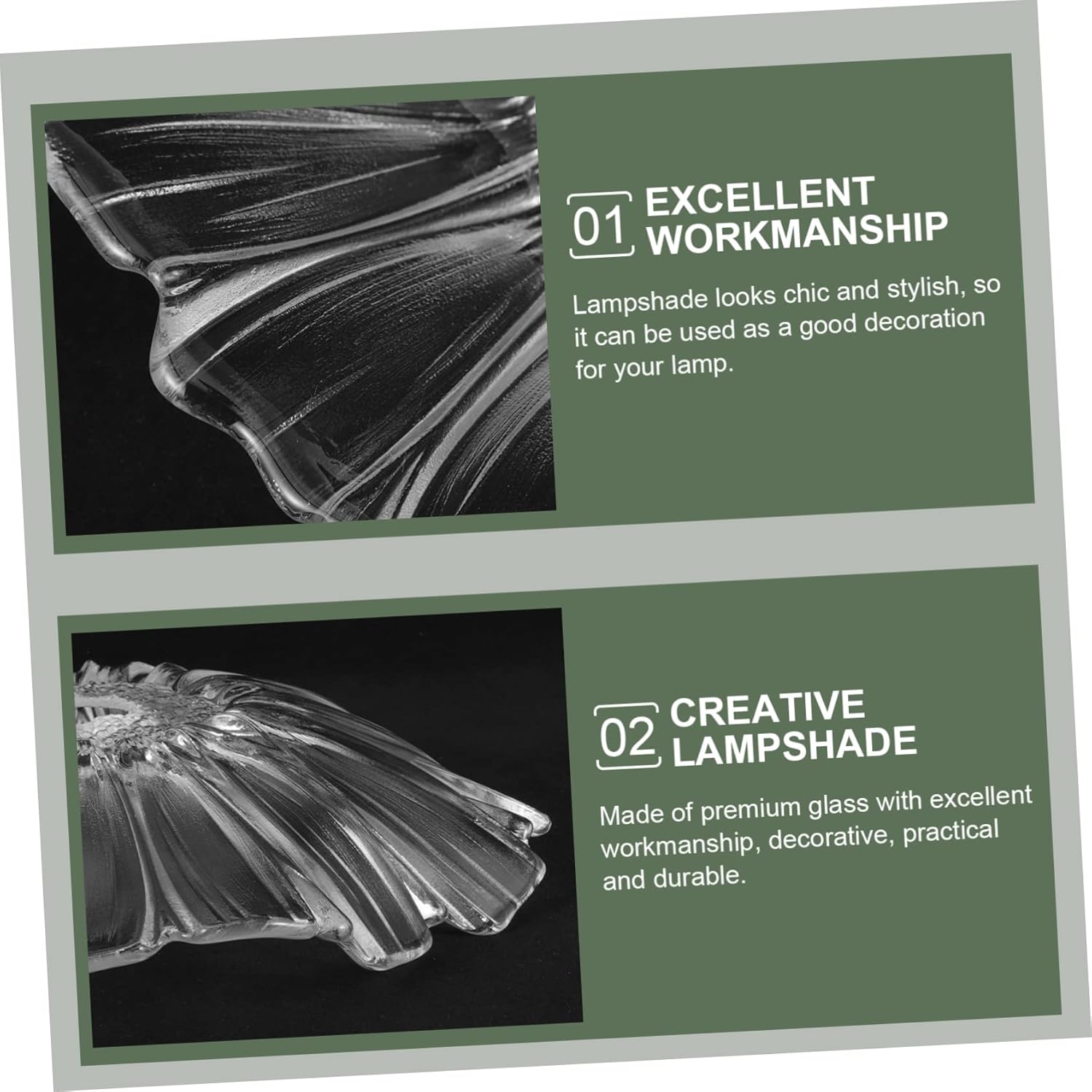 Aesthetic Lamp Cover Glass Pendant Lamp Shade Room Light Fixtures Easy Install Ceiling