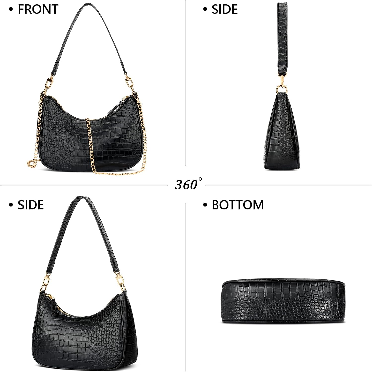 KKXIU Shoulder Bag for Women Cute Hobo Purses and Handbags Retro Clutch Underarm Purse | Cute, Retro, Cute, Retro - Image 7