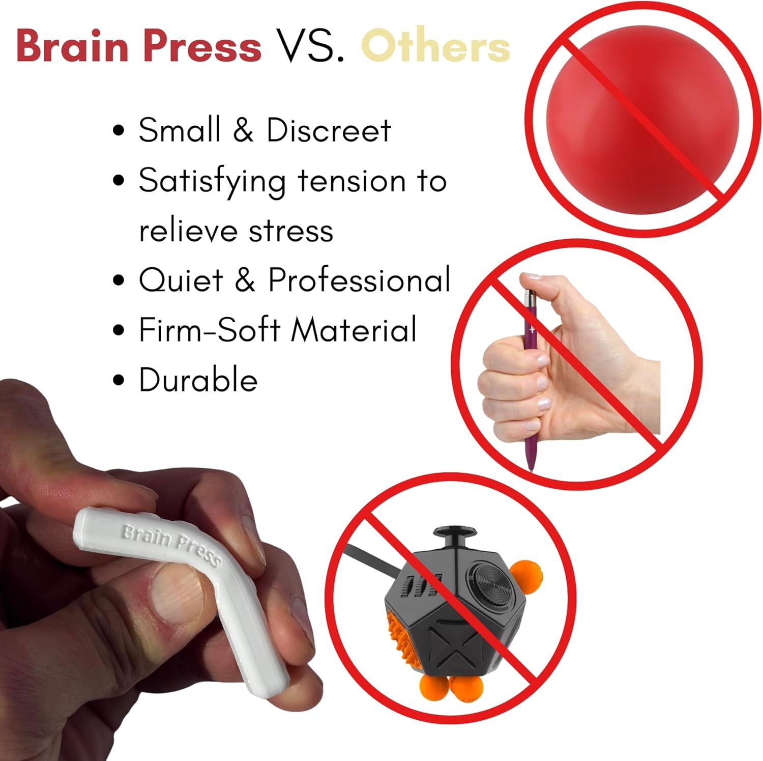 Adult Fidget Toy, Quiet Fidget, Stress Relief, Think Better, Anxiety Relief, Made in the USA.