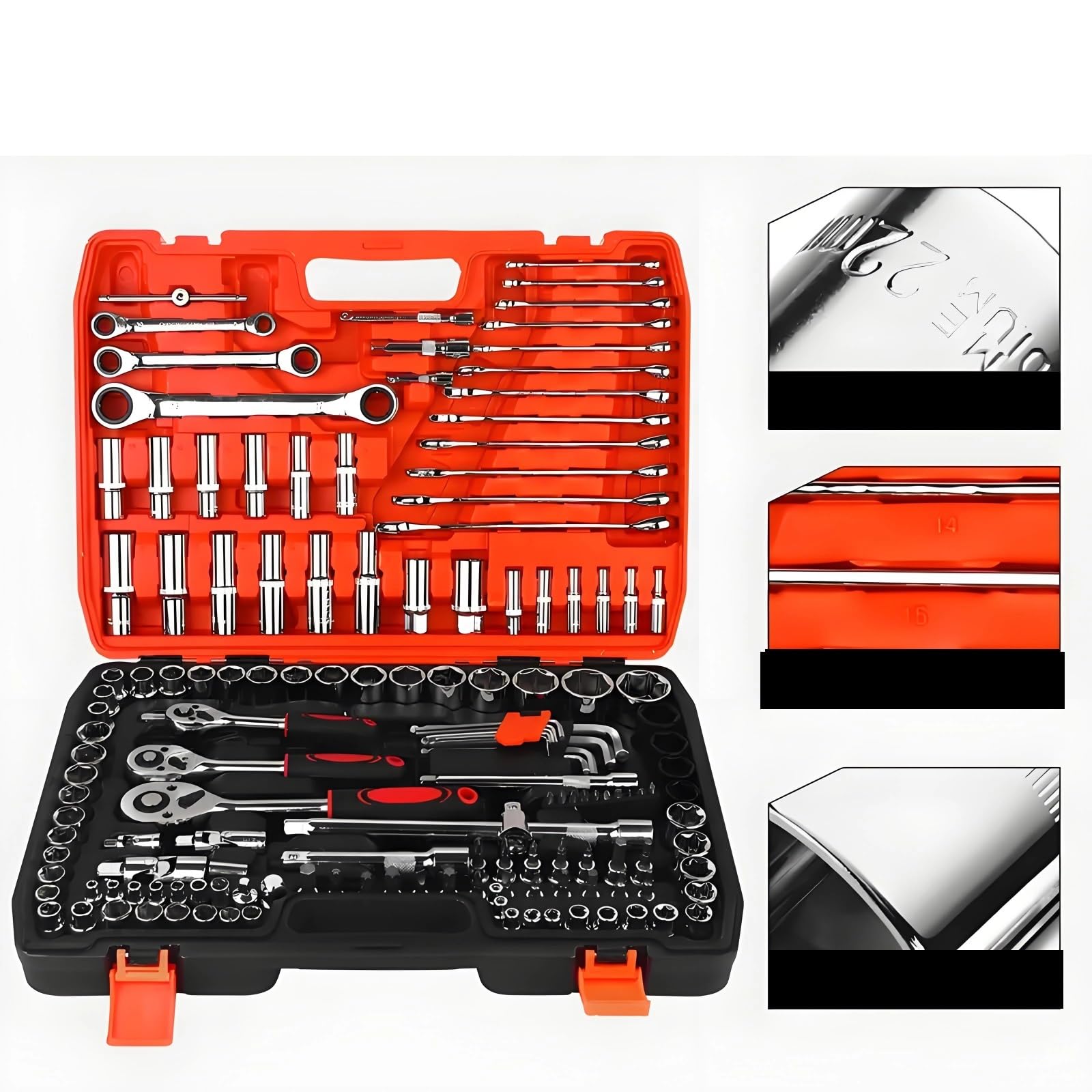 Maletín herramientas multiusos Kit 151 Uds. Herramientas Automotrices Coche Juego De Llaves De Trinquete Herramientas De Mano Y Estuche Juego De Herramientas De Enchufe