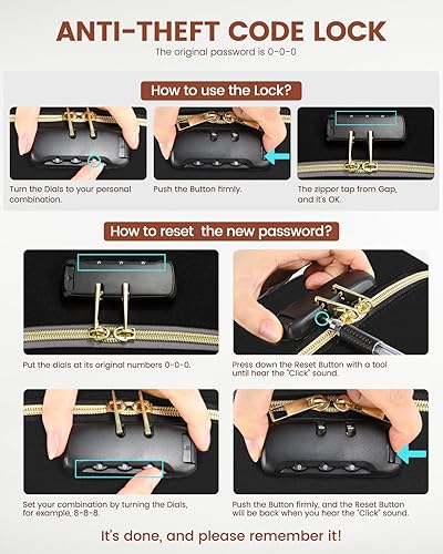 Miniatura 7 de LOVEVOOK Mochila para laptop para mujeres y hombres, bolsa antirrobo de viaje unisex para computadora de negocios, bolsa de libros universitarios y