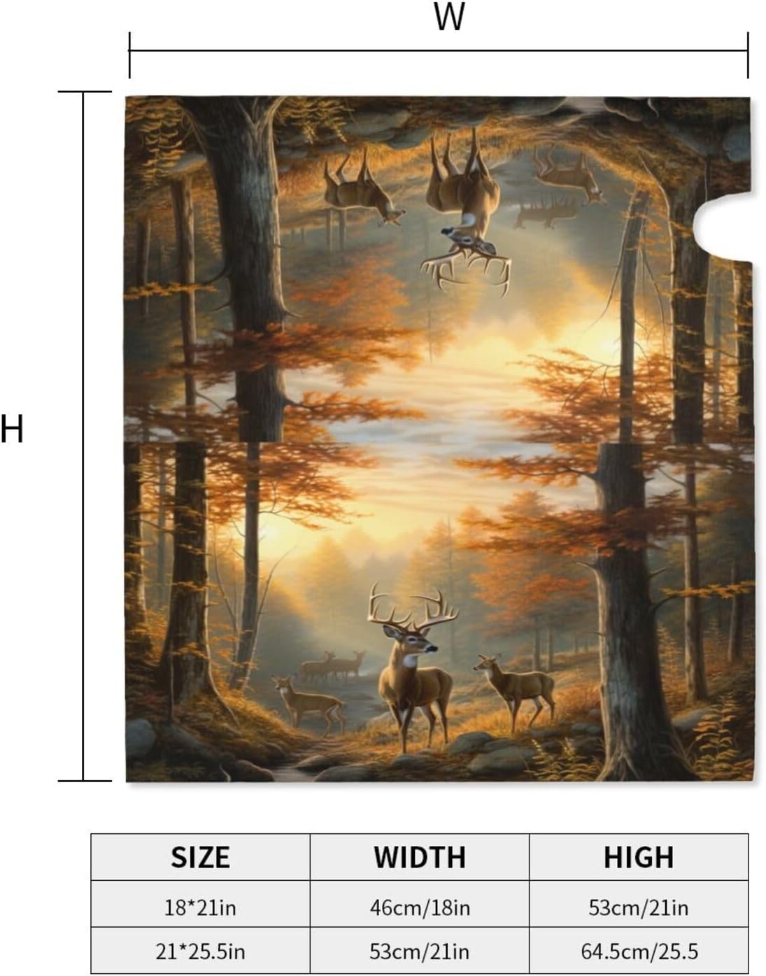 Foruidea Autumn Nature Wildlife Animal Deers Mailbox Covers Magnetic Mailbox Wraps Post Letter Box Cover Standard Oversize 21 X 18 MailWrap Garden Home Decor