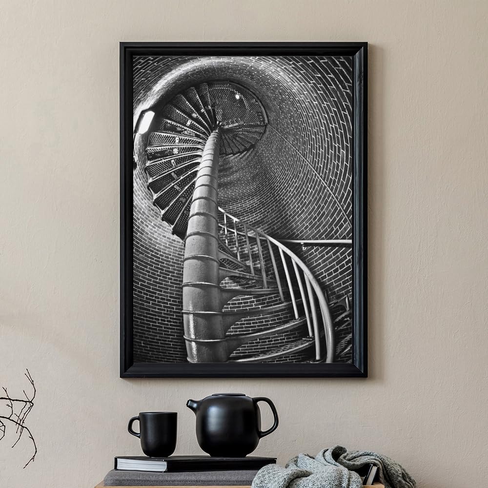 Amazon.co.jp: 有名なM.C.エッシャーポスター《螺旋階段》キャンバス