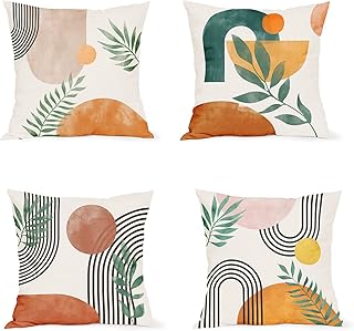 Boho Pillow Covers 20x20 Mid-Century Modern Throw Pillows Abstract Geome...
