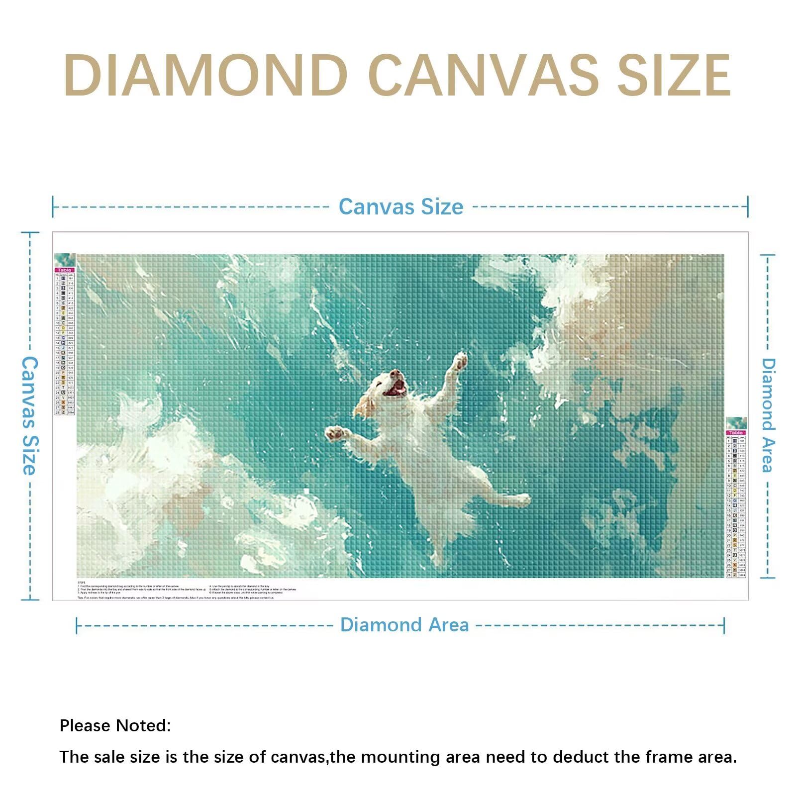 Diamond Painting Adultos Animal Pintura Diamante, Perro Diamond Painting 5D Completo, DIY Cuadrado Bordado Punto de Cruz Cuadros de Diamantes Kit para Decoracion Hogar, Regalo Mujer 160x80cm 0J-562