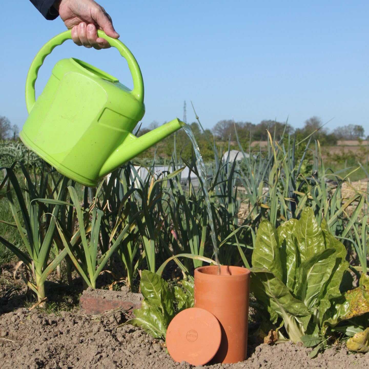 Duo Ollas Tube 2L en Terre Cuite – Fabrication Française – Arrosage Autonome Écologique pour Potager, Jardin et Plantes – Irrigation Naturelle Jusqu’à 5 Jours