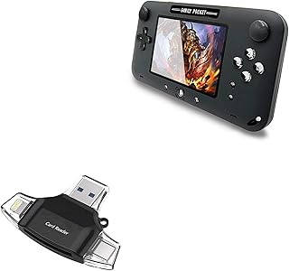 BoxWave Smart Gadget Compatible with Easegmer Portable Video Gamer Player (4") - AllReader SD Card Reader, microSD Card Reader SD Compact USB - Jet Black