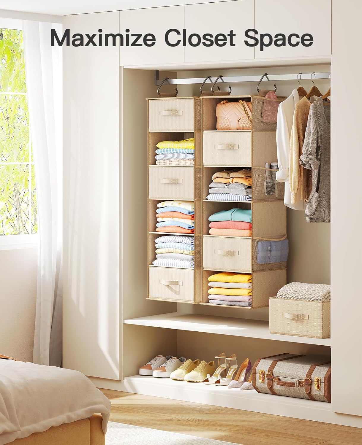 Pipishell Hanging Closet Organizer 6-Shelf