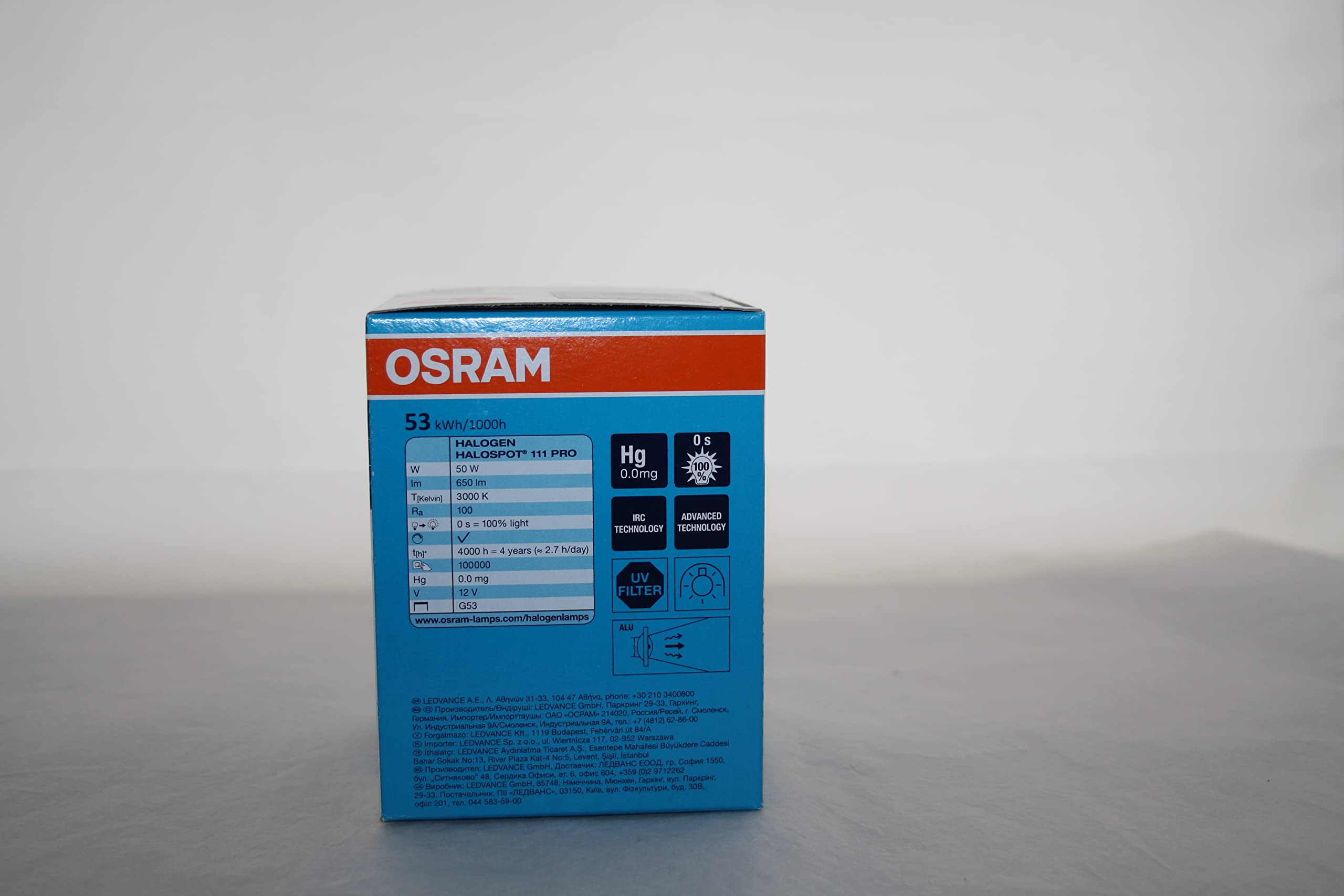 6 St. Osram Halospot 111 IRC 12V 50W 8 Gr 48835SP