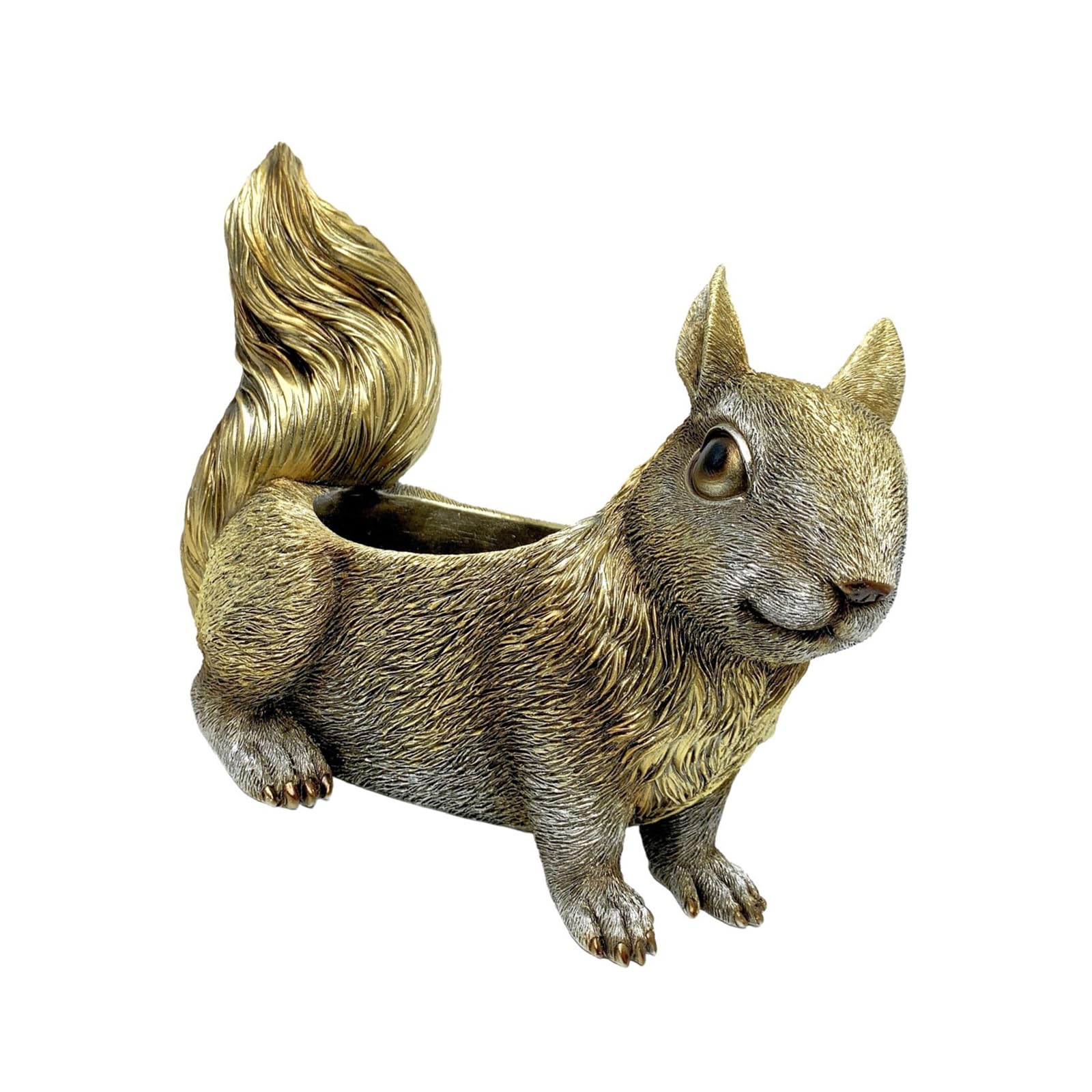 PANGBOER Garden Inspired Squirrel Statue Shaped Resin Organiser for Tabletop Decoration Housewarming Birthday Kitchen Organiser