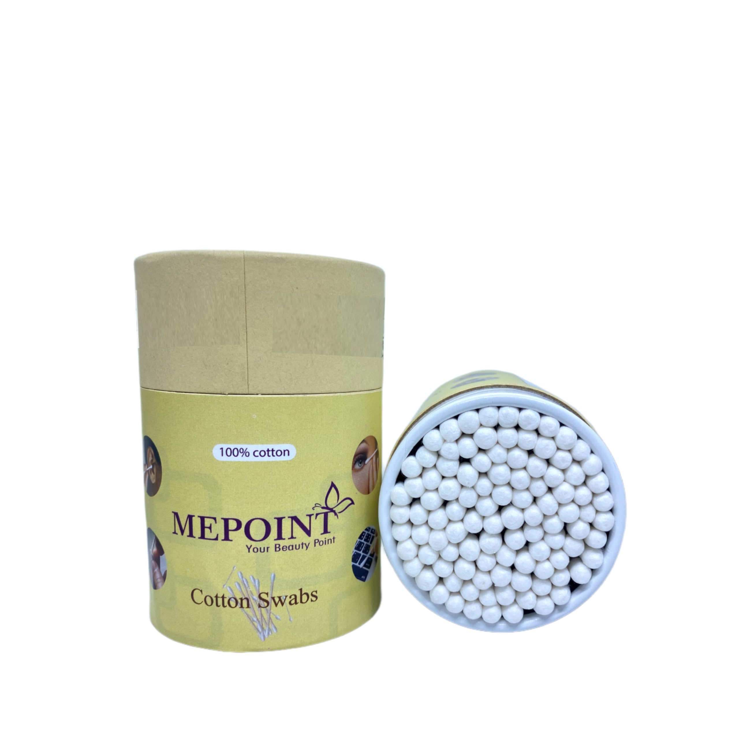 Cotton Swabs Wooden Cotton Buds, Eco-Friendly Double Tips, Ear Sticks Natural Cotton Swabs 100pcs