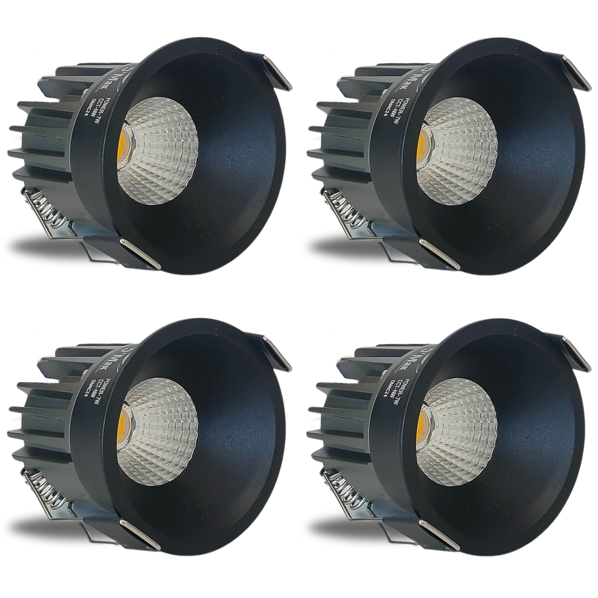 DMak 7W Black Body LED Deep COB Light | Recessed LED Ceiling Light for Indoor Lighting (Natural White, Pack of 4) (B0C6GWMBMX) Amazon Price History, Amazon Price Tracker