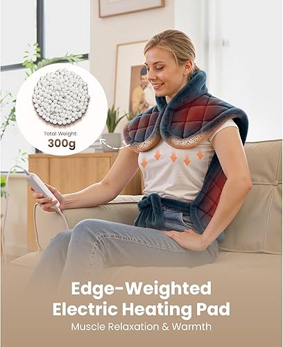 Miniatura 2 de Bob and Brad Almohadilla térmica para aliviar el dolor de espalda, elegible por la FSA, almohadilla térmica eléctrica elegible para HSA para cuello,