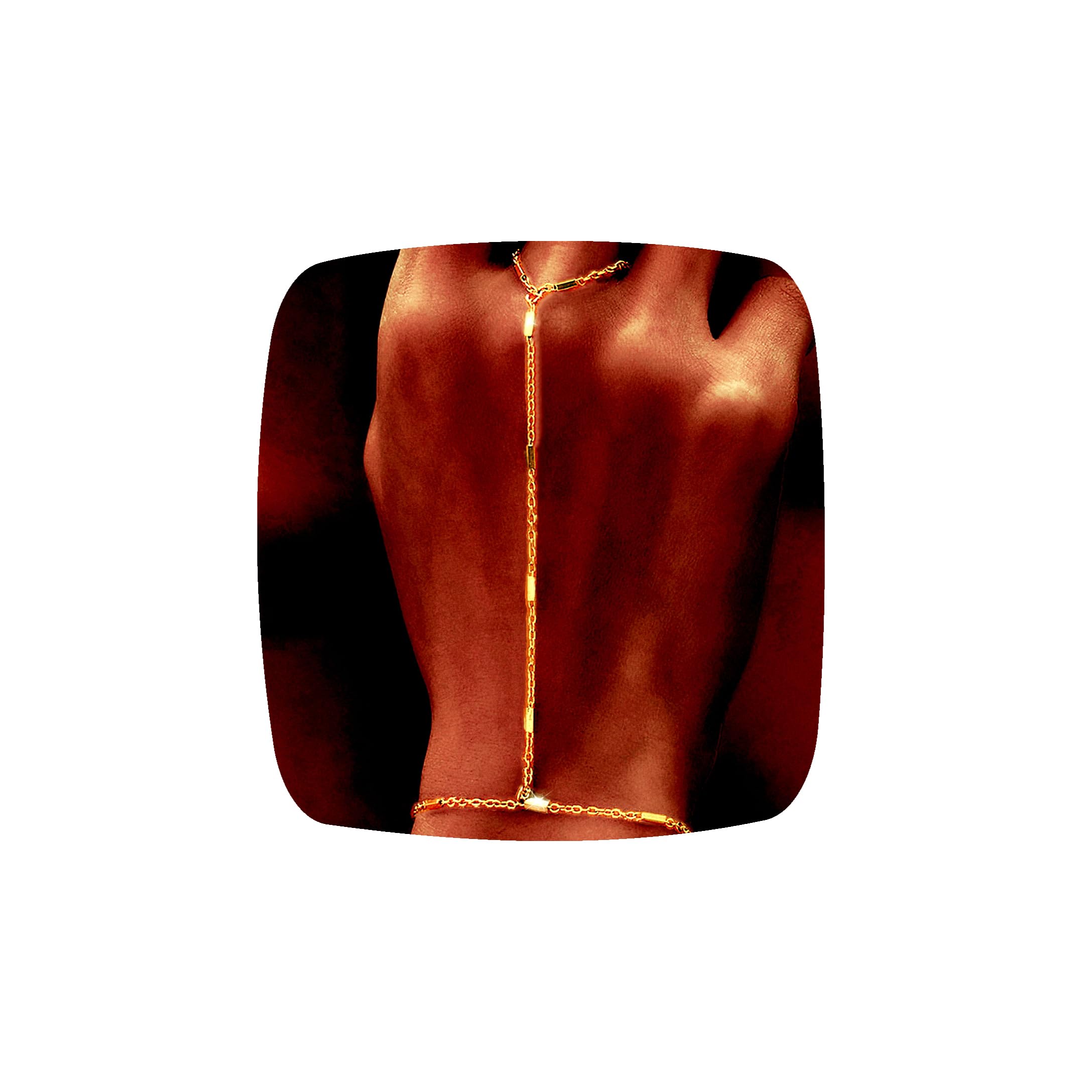 BUAJIUBUA Slave Bracelet Silver Simple Ring Bracelet Hand Chain for Women Jewelry Dainty