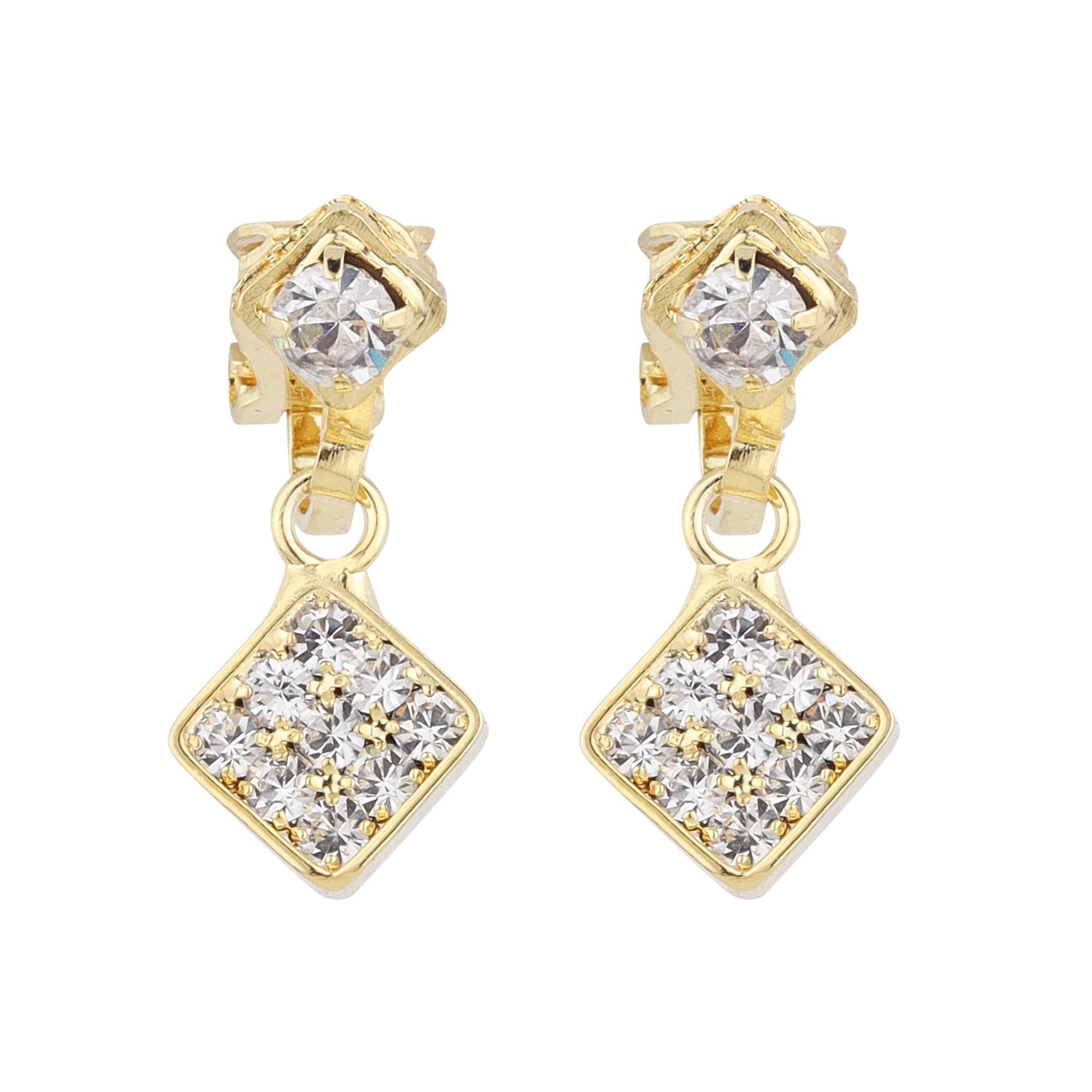FLINGDOM Clip On Earrings - Stunning Gold-Plated Non Piercing Earrings for Women | Handmade Fake Earrings without Piercing for Effortless Beauty | Press Clip-on for Non Pierced ears (27EC109A204) (B0BNTHM2MN) Amazon Price History, Amazon Price Tracker