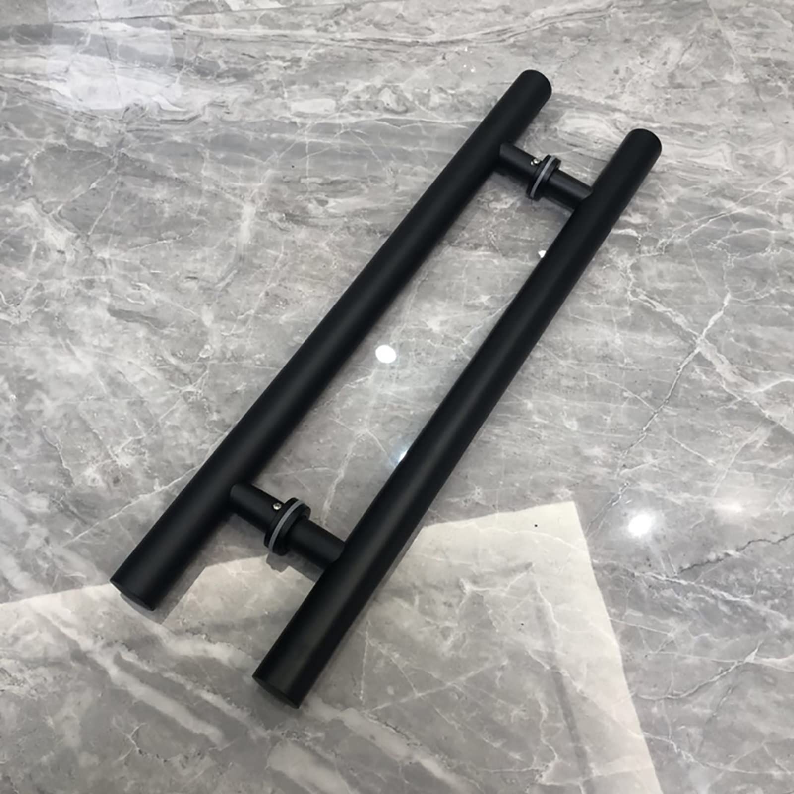 BHGFYXBS Stainless Steel Sliding Barn Door Handle H Shape Pull Push Solid Door Knob Interior Exterior Glass Door Handle,Matte Black-80Cm/31.5,Matte Black-80cm/31.5