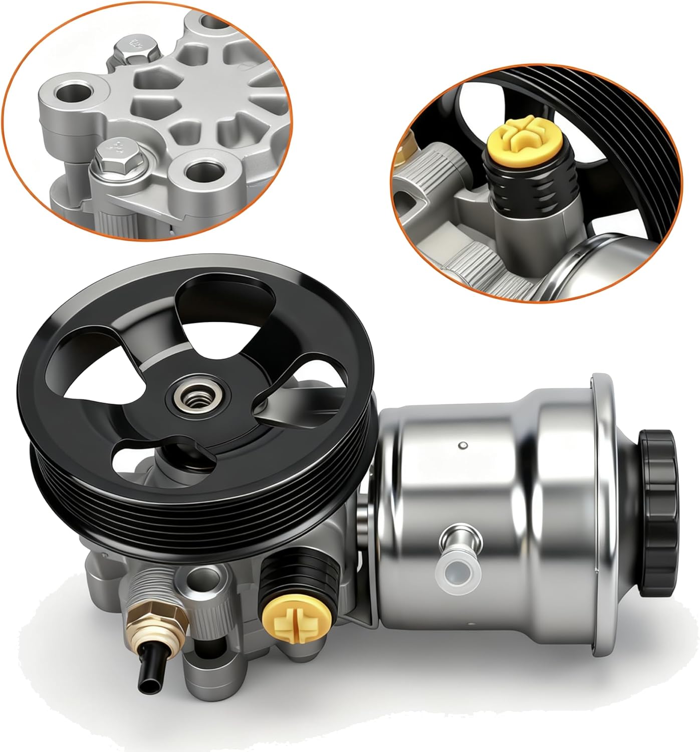 DRIVESTAR 21-5484 Power Steering Pump, fit 2005-2016 for Toyota Tacoma 2.7L, 2005 2006 2007 2008 2009 2010 2011 2012 2013 2014 2015 2016