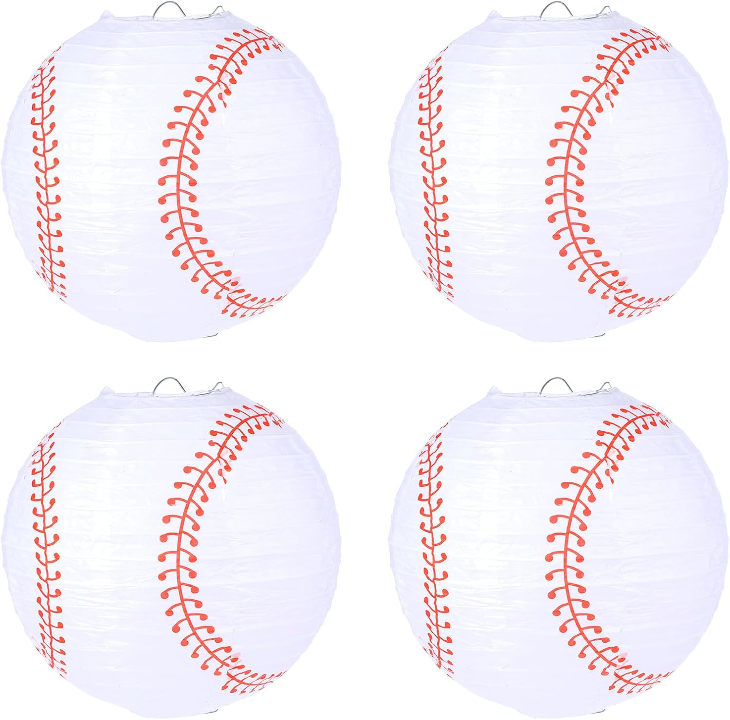 8'' Sports Team Party Baseball Paper Lanterns Party Decorations Hanging Decoration Baseball Paper Lanterns Baseball Party Decorations Baseball Themed Party Decorations for Sports Party Supply