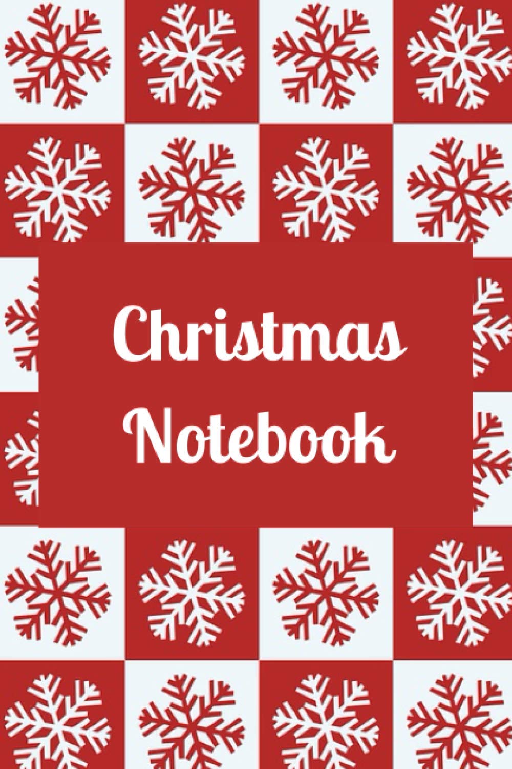 Christmas Notebook: Red snowflake Christmas notebook, Christmas planner, 100 page notebook