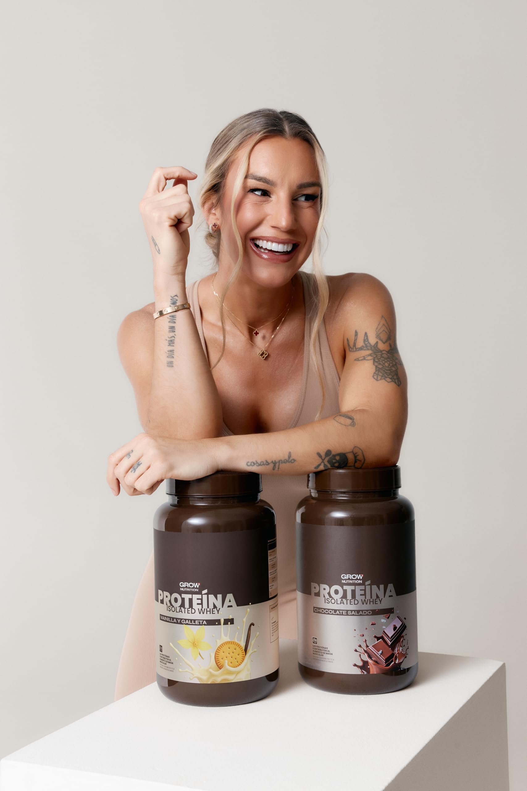 Grow Wellness Lote Proteína Aislada Vainilla y Galletas 1 kg + Creatina Monohidrato Creapure 250 g | Whey Isolate CFM y Creatina Neutra
