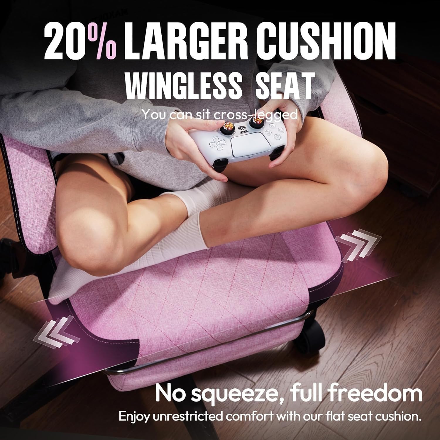 كرسي ألعاب Chulovs بقماش شبكي مع مسند قدم ودعم قطن...