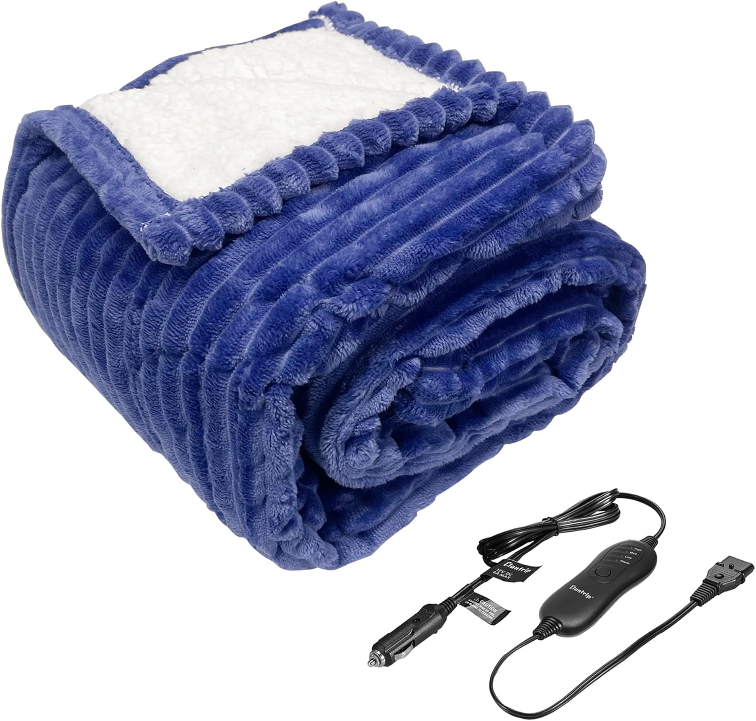 Elantrip Wool Car Heated Blanket, 12 Volt, 70 Degree Cutoff
