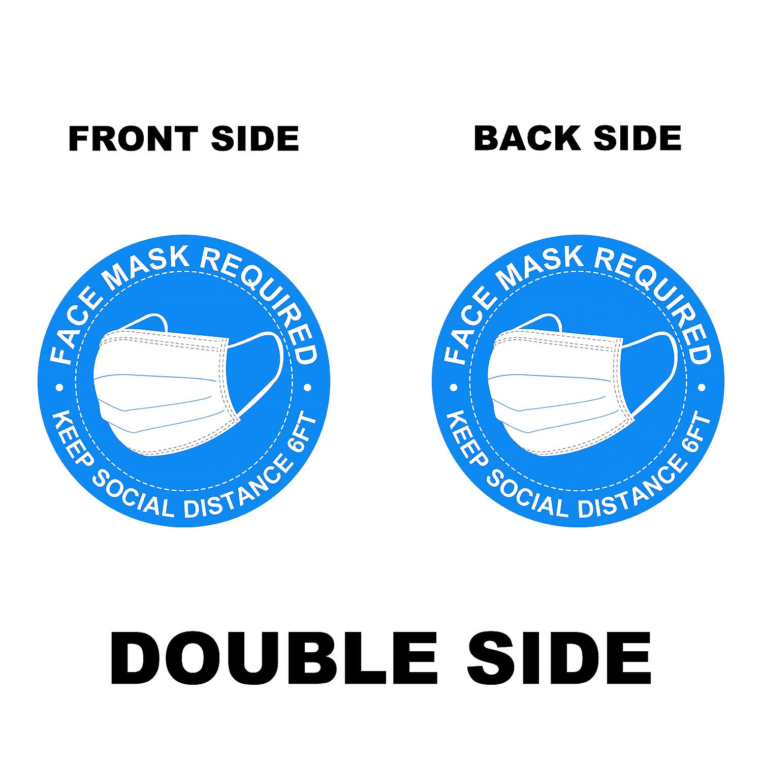 🔥 Flash Sale Double Sided - Face Mask Required Sign. 5-Pack.Peel & Stick Vinyl,8 Window Glass or Floor Signage Public Safety Decal,Social distancing Decals.Jewelry Blue Creative Product Double Sided - Face Mask Required Sign. 5-Pack.Peel & Stick Vinyl,8 Window Glass or Floor Signage Public Safety Decal,Social distancing Decals.Jewelry Blue