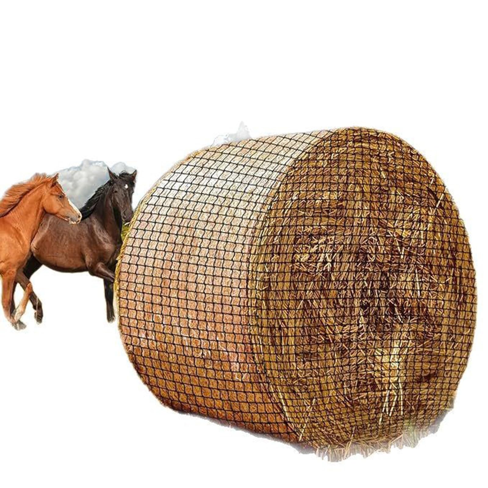 KXWDKJ Horse Hay Bag Slow Feed Hay Nets for Horses Large Capacity Round for Horses and Goats Slower Feeding (4 * 4ft)