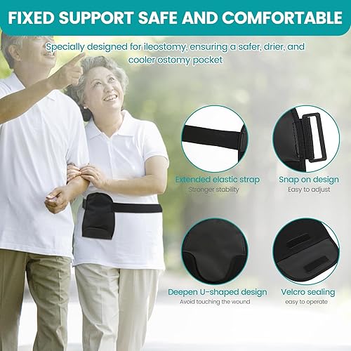 Miniatura 4 de 2 fundas para bolsas de colostomía, fundas ajustables para bolsas de ileostomía, fundas impermeables para bolsas de ostomía, fundas reutilizables