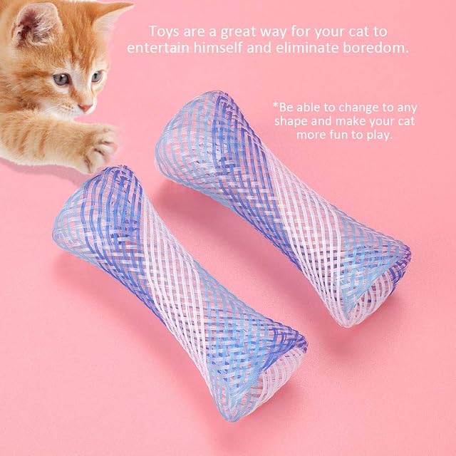 Foto 5 de 8 de 10Pcs Juguete para gatos Plegable libremente Forma de resorte Multicolor Buena elasticidad Mascota Juguete…
