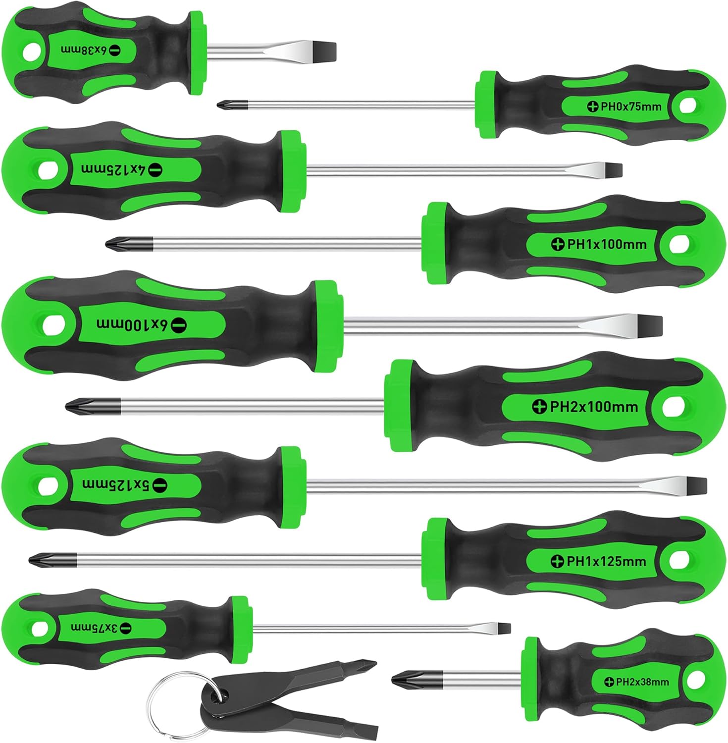 10-Piece Screwdrivers Set (Green)