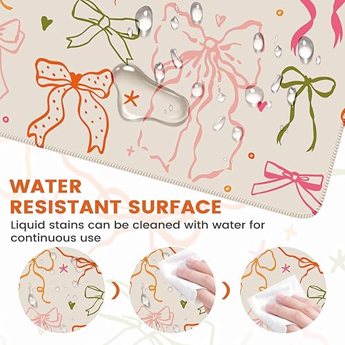 Miniatura 5 de iCasso Alfombrilla de escritorio para teclado y ratón, alfombrilla grande para ratón para escritorio, alfombrilla de escritorio para escritorio,