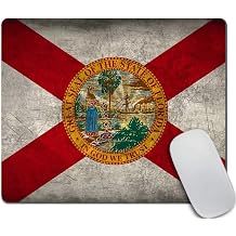 Cute Rectangle Mouse Pad Custom, Florida State Flag Mousepad Non-Slip Rubber Gaming Mouse Pad Rectangle Mouse Pads for Computers Laptop