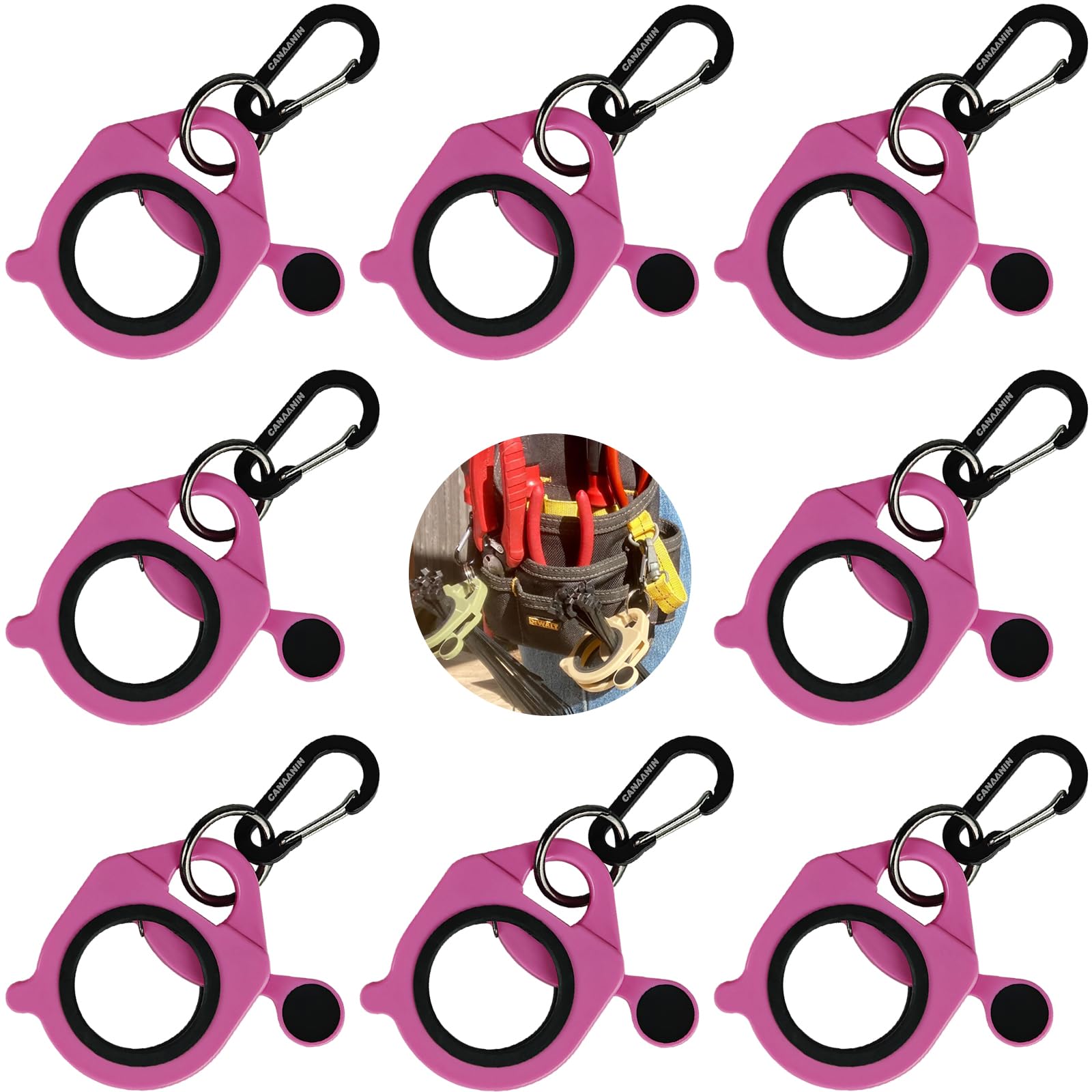 Attache de câble robuste rose : fini les outils perdus dans votre sacoche