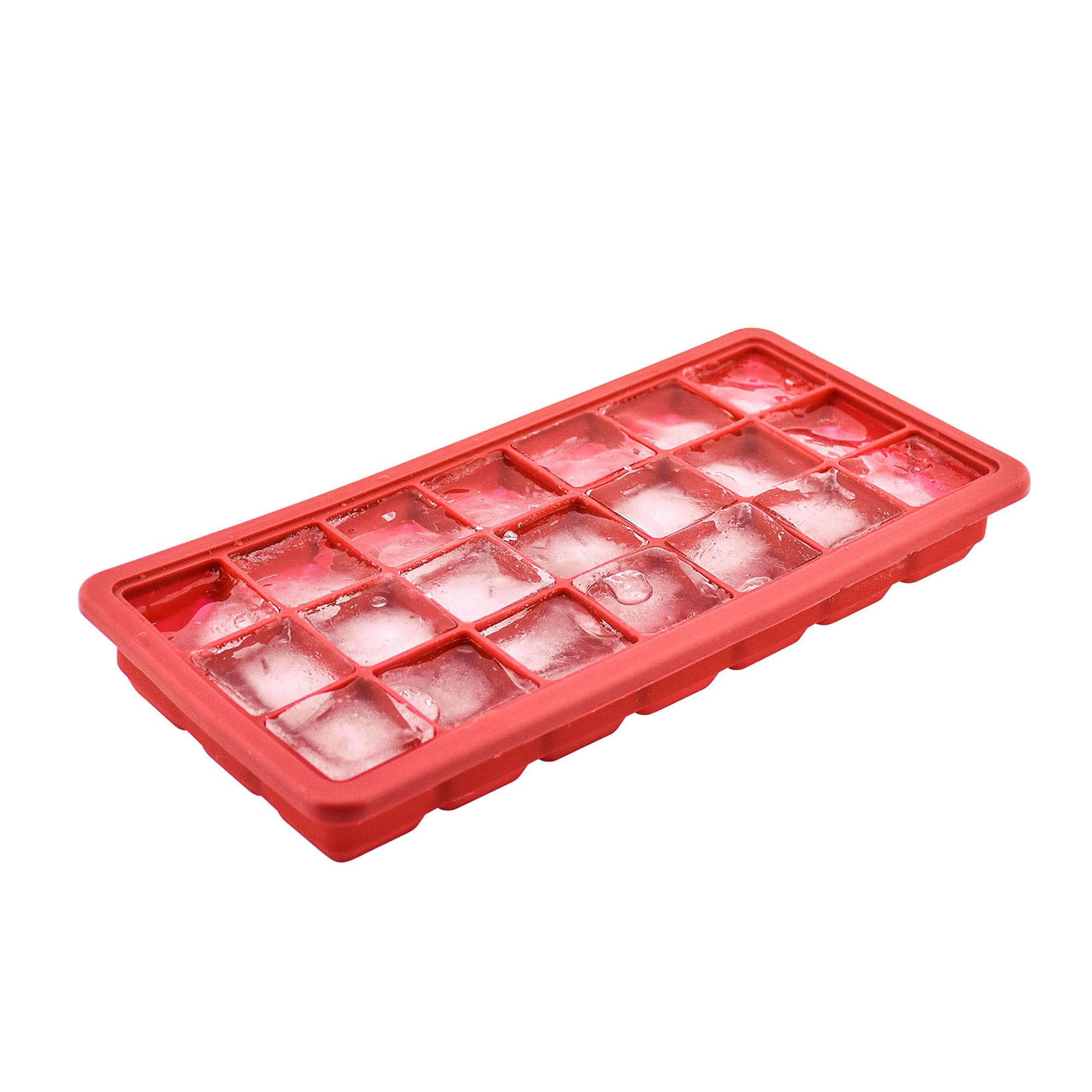 Jata AC40 – Silicone Ice Tray, Ice Mold, 21 Cubes, 3 x 3 cm, Flexible, Protective Lid