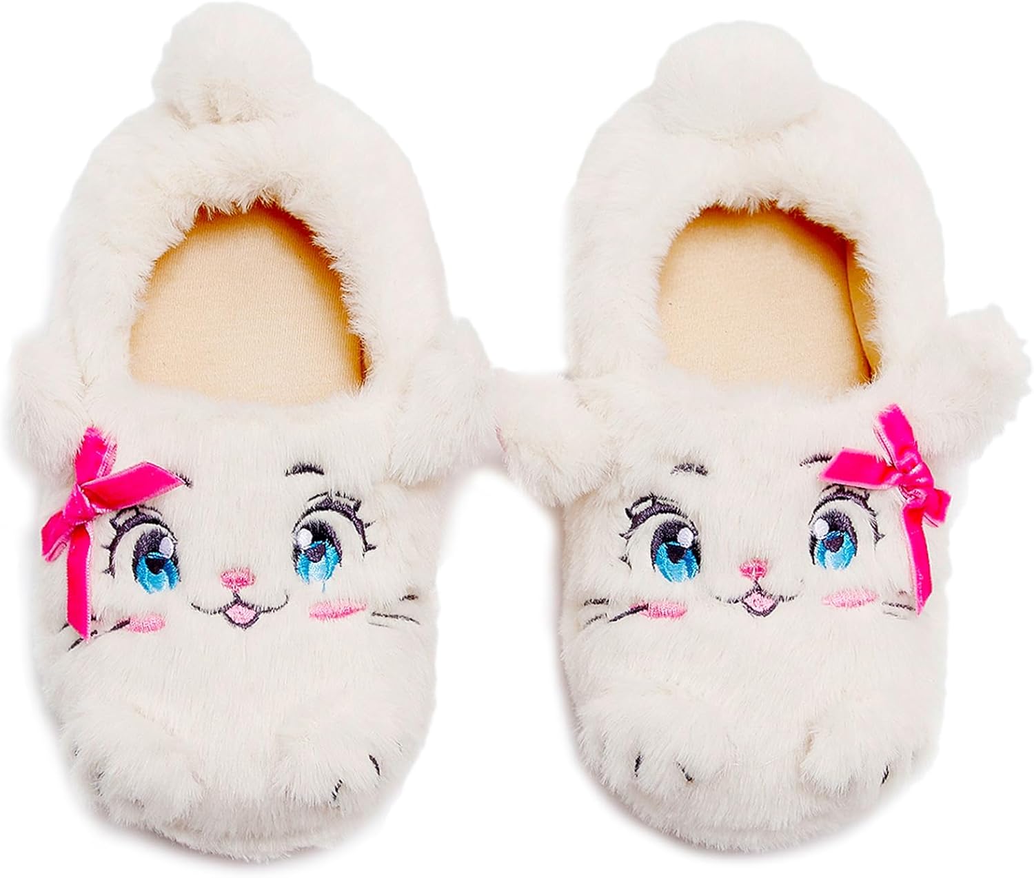Kids Family Cute Cat Household Anti-Slip Indoor Home Slippers for Girls and Boys