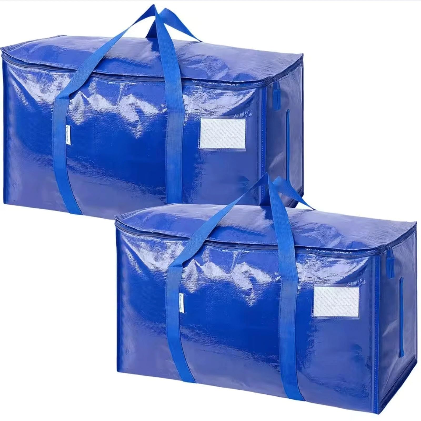 Extra Heavy Duty Large Moving Bags With Zippers And Strong Handles Packing Bags For Moving Storage Travel Camping Space Saving ﻿(2PCS)