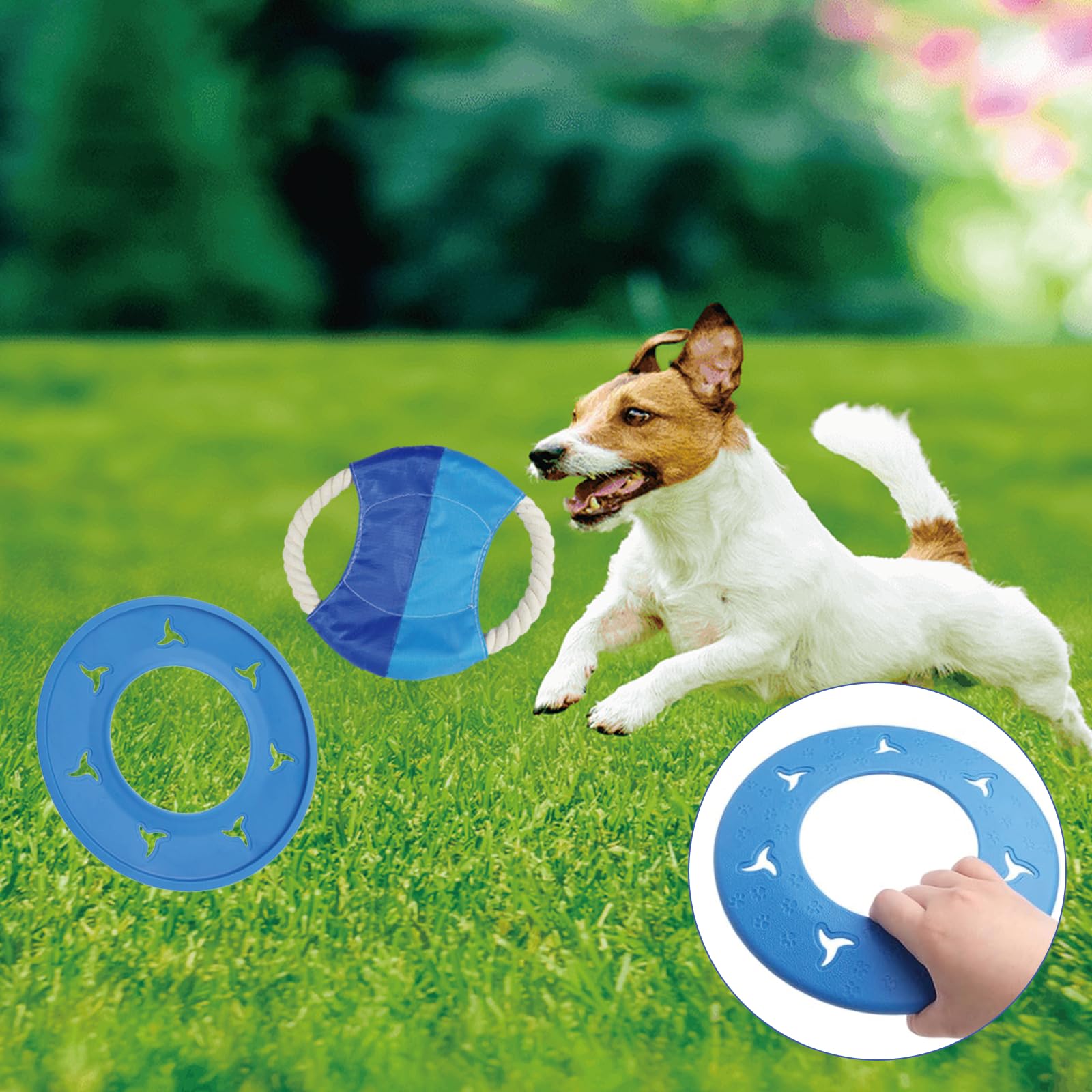 WORUIB 2-Pack Dog Frisbee Set, Durable, Non-Toxic - Image 4