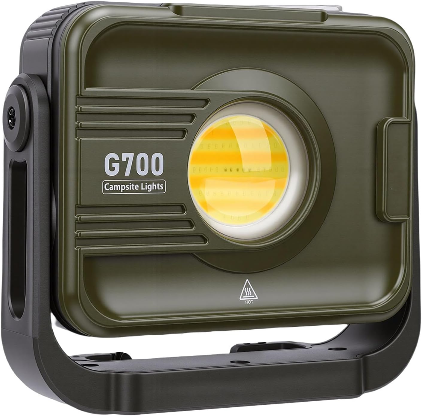 LED Work Light, Multifunctional High Brightness Waterproofing Rechargeable Camping Light, for Hiking Fishing (Green)