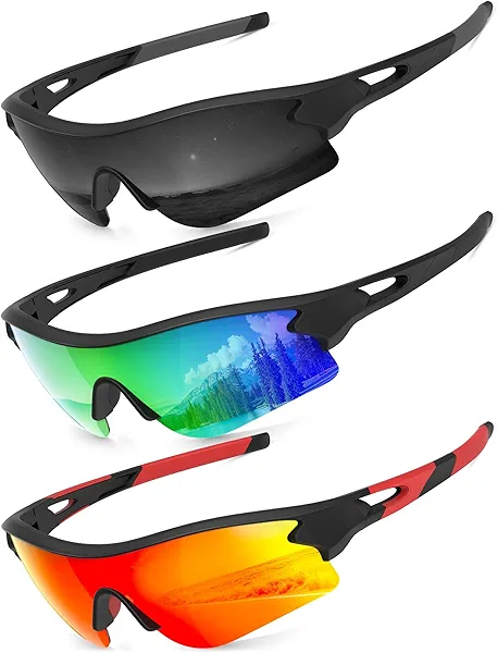 NSSIW Polarized Mens-Sunglasses Sports Sunglasses-Men: Running Sun Glasses Women Polarized UV Protection for Cycling