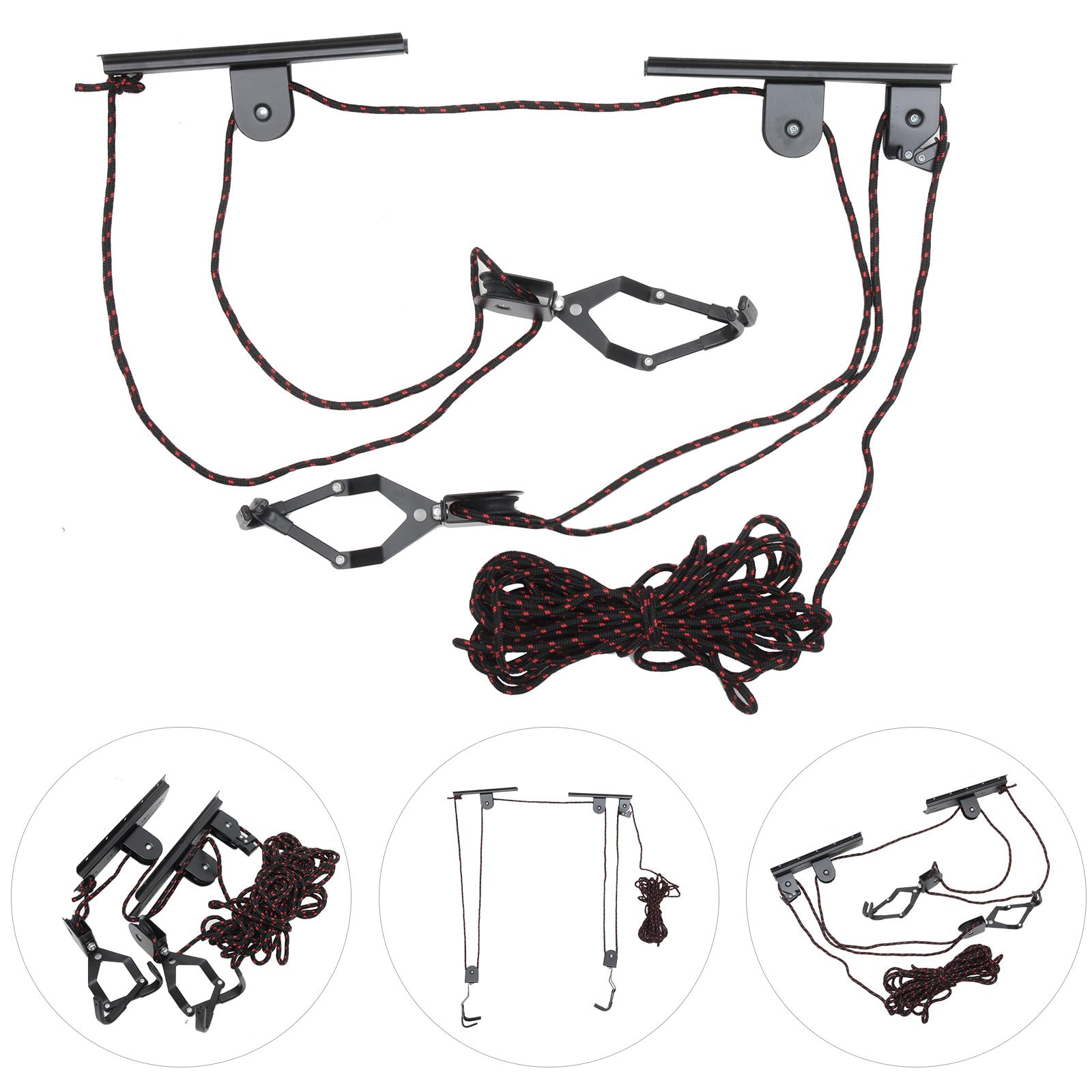 Soporte Colgante para Bicicleta Negro de Acero, Abs y PP | Montaje en Pared o Techo, Uso Interior, Diseño Estable y Ligero, Adecuado para Aficionados al Ciclismo Color Aleatorio