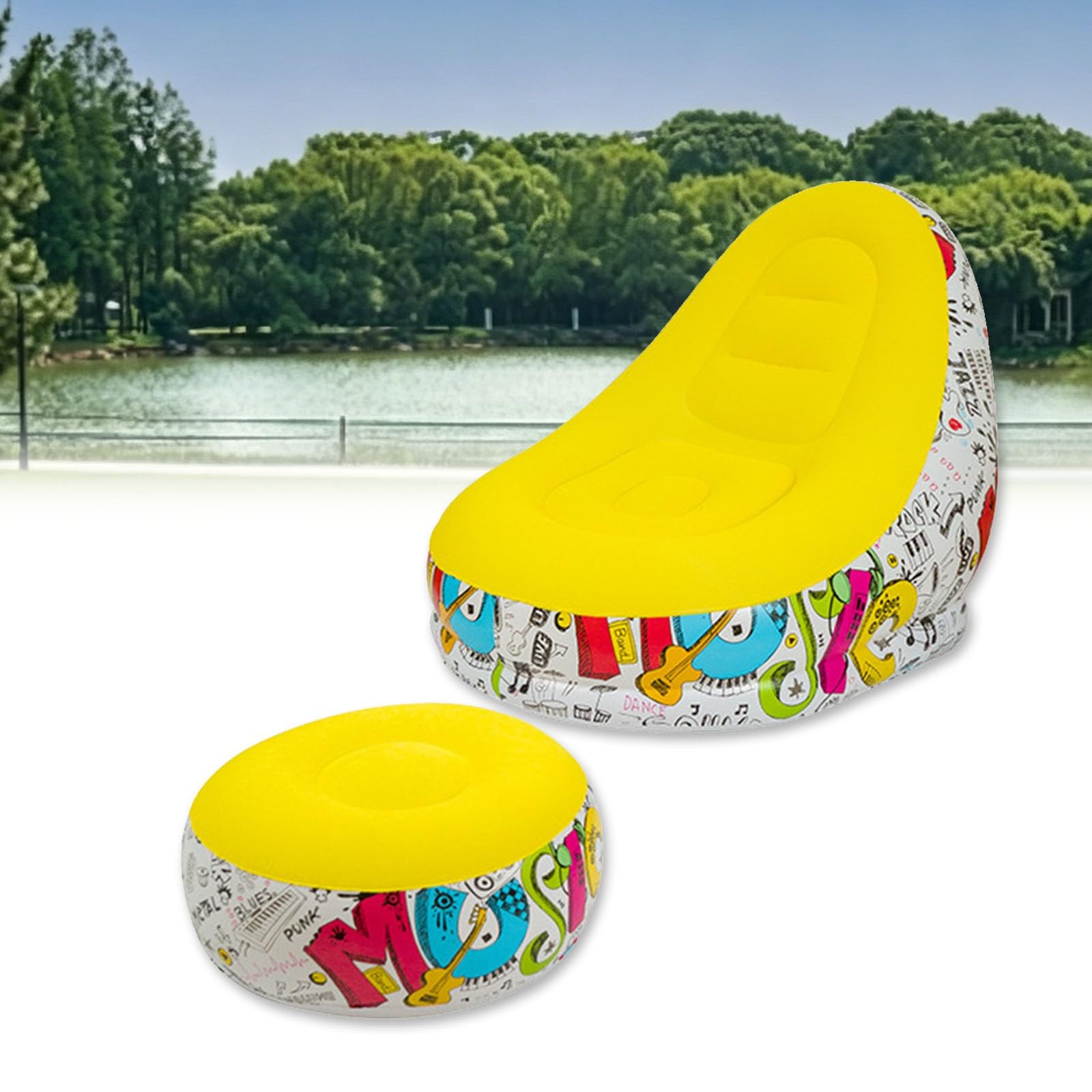 Sofá inflable rápido ideal para viajar y relajarse en la playa