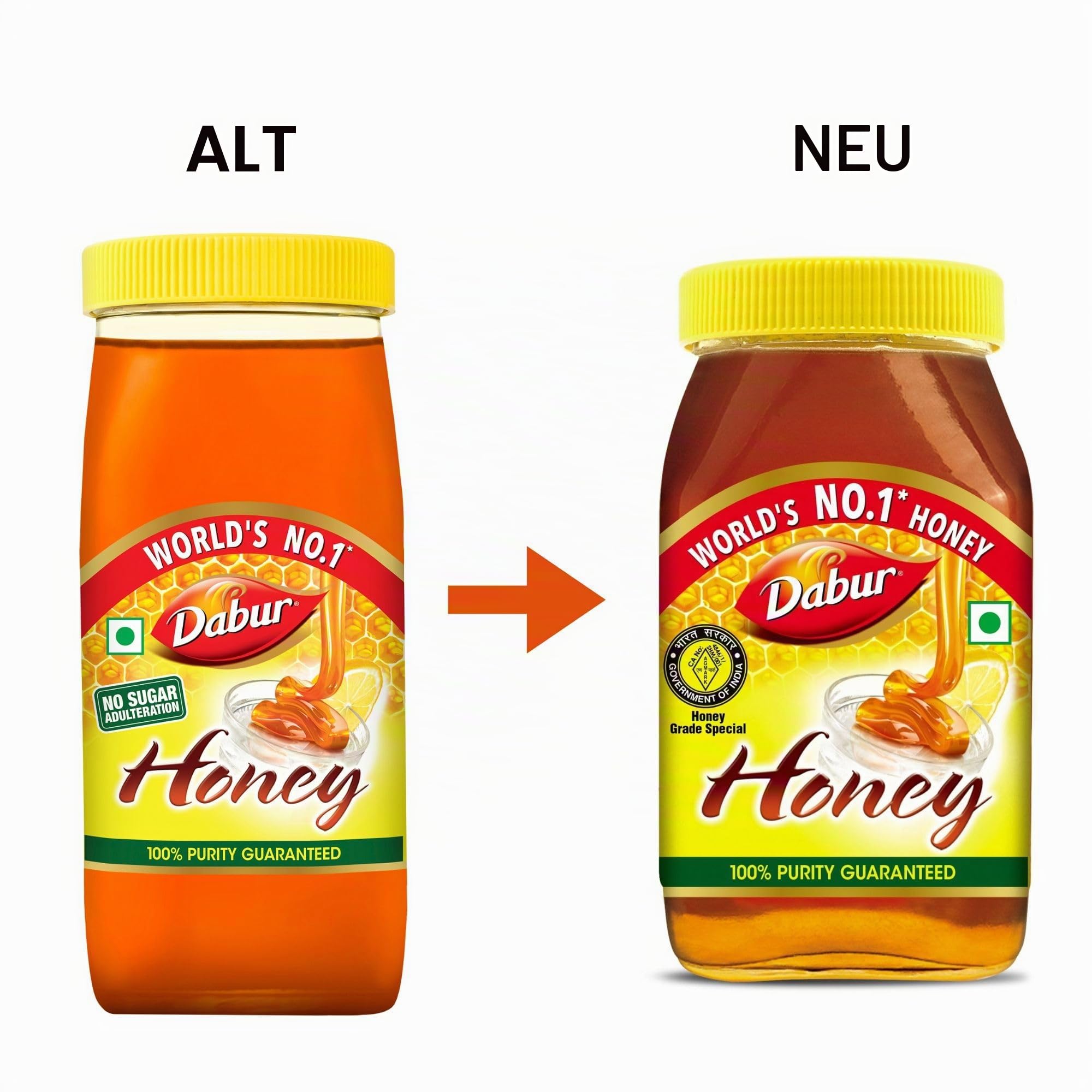 Dabur Honig - 1 kg | 100% pur | Die weltweit Nummer 1 Honigmarke ohne gefälschten Zucker