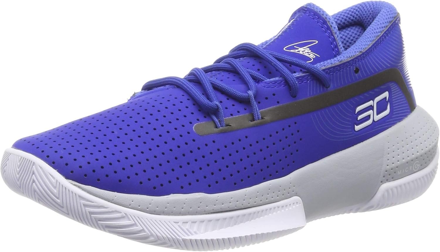Under Armour Boy's Pre School SC 3ZER0 III Basketball Shoe, Royal (400)/Mod Gray, 4
